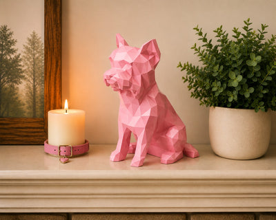 Pink Yorkshire Terrier custom Pet Urn