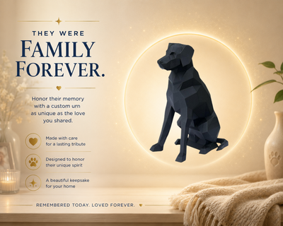 Black Labrador Custom Pet Urn
