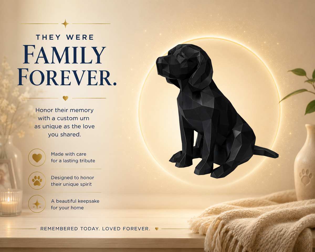 Black Beagle Custom Pet Urn