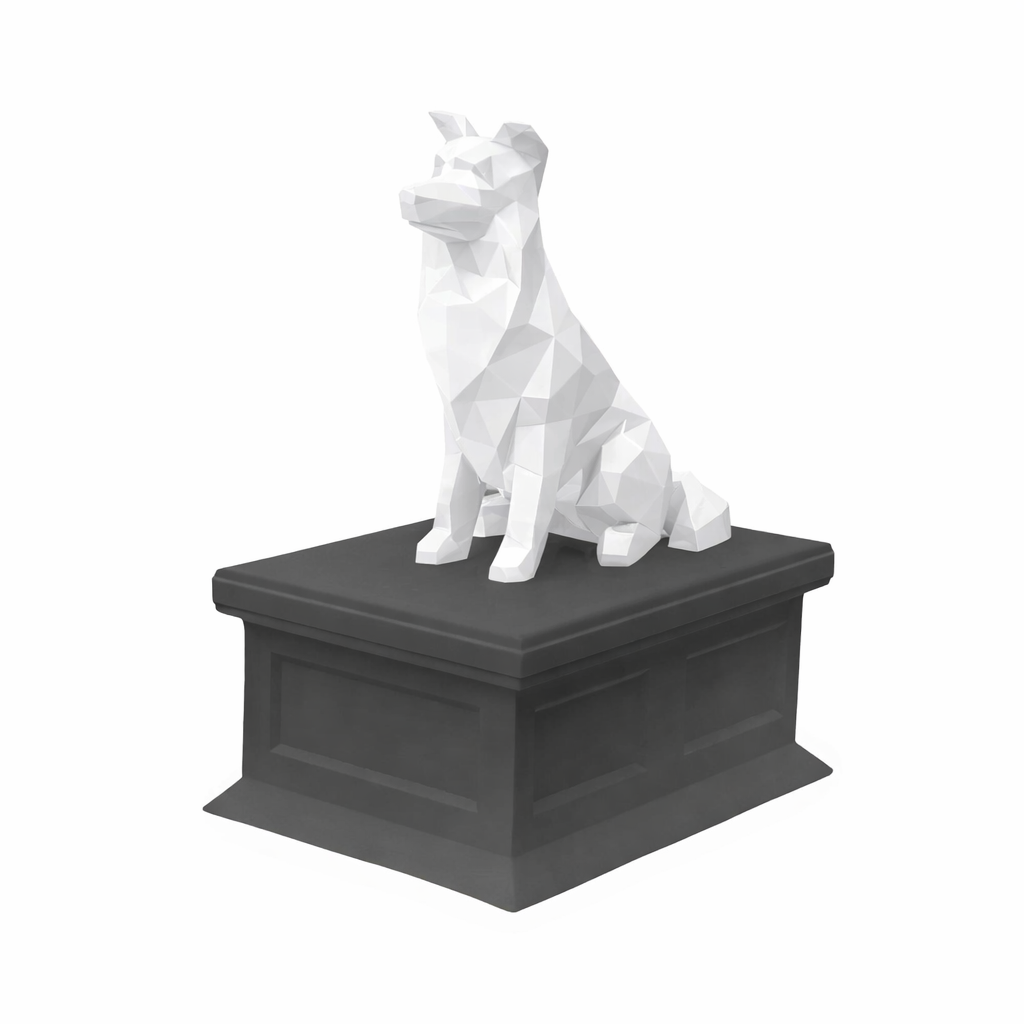 black vault white border collie pet urn