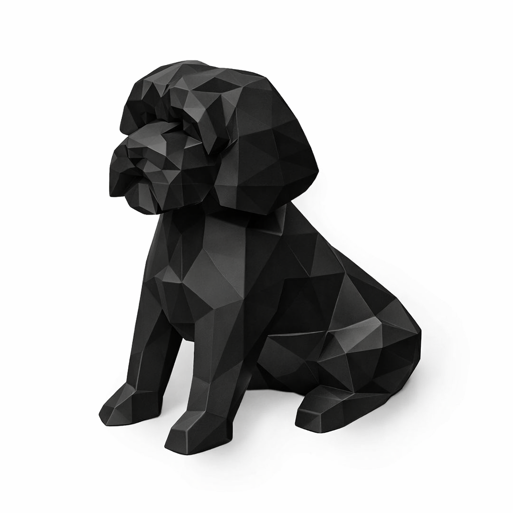 Black Maltese Pet Urn