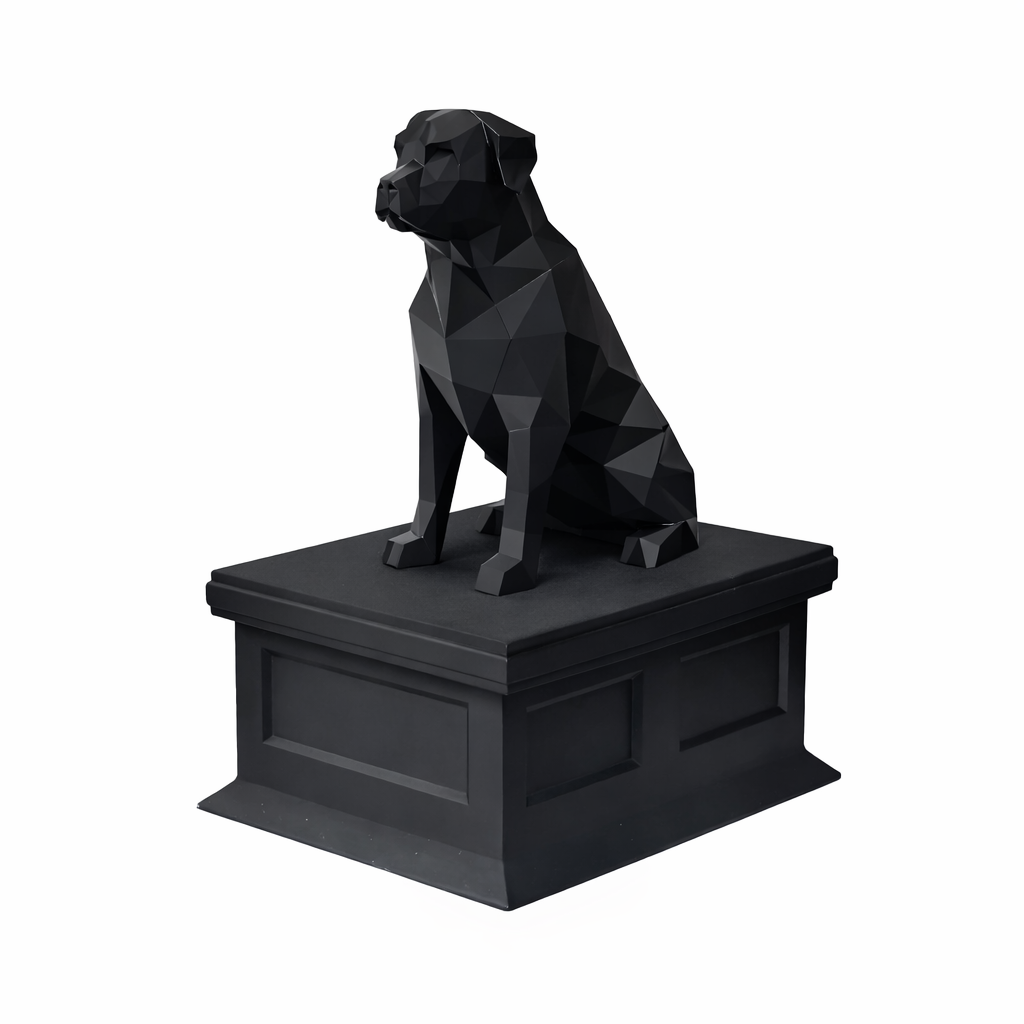 black vault black Rottweiler pet urn