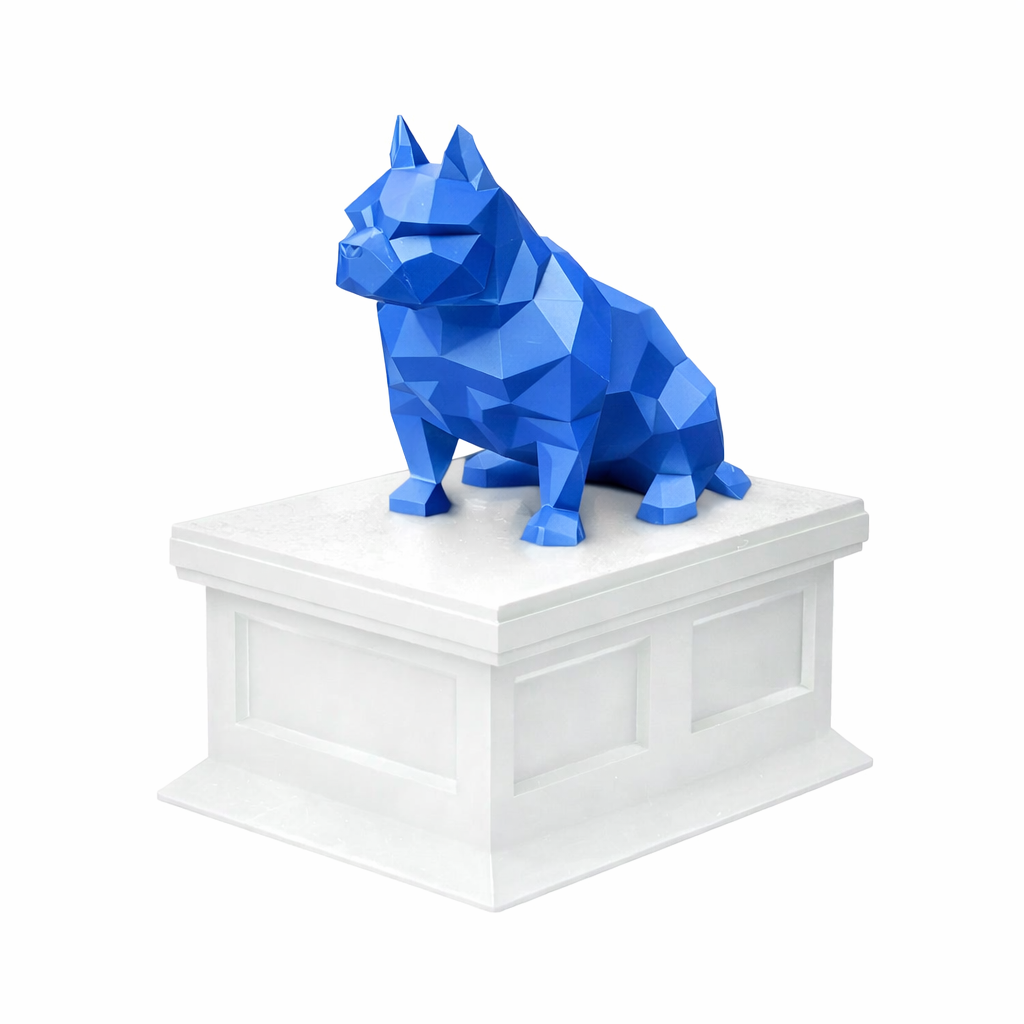 Black Vault blue American Bulldog Pet Urn