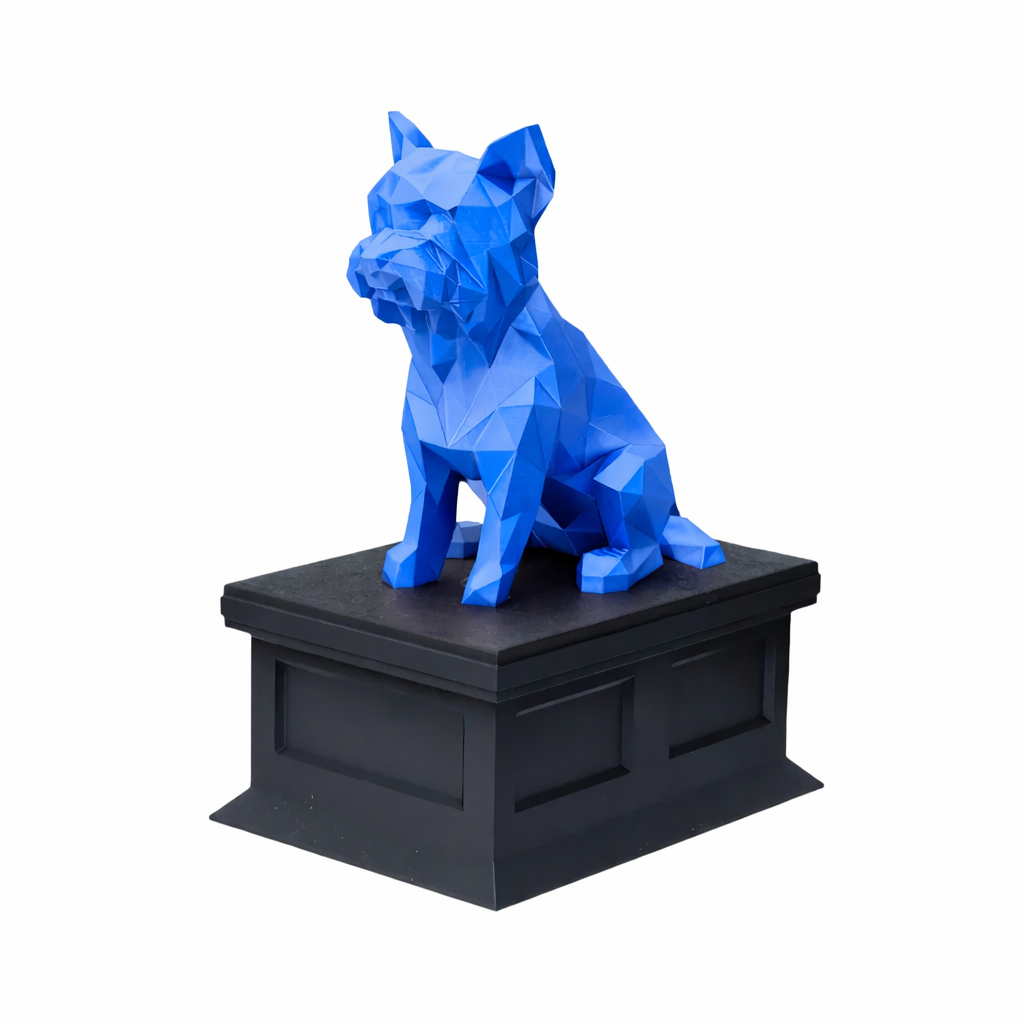 black vault blue Yorkshire Terrier pet urn