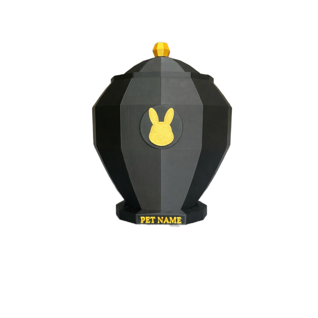 Gold Rabbit Pet Urn