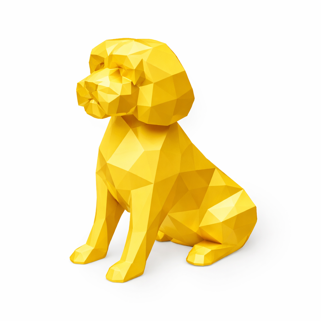 Gold Maltese Pet Urn