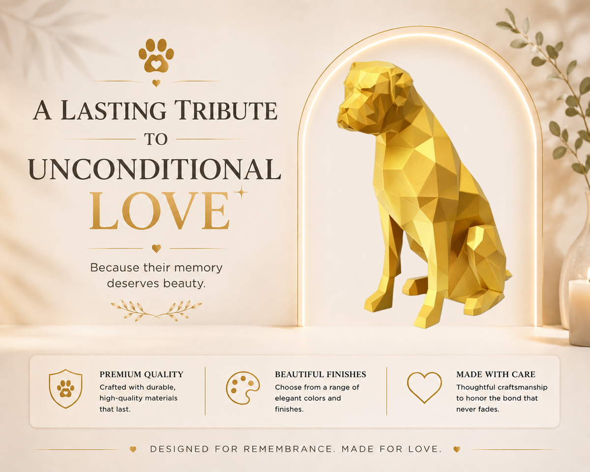 Gold Boxer Custom Pet Urn