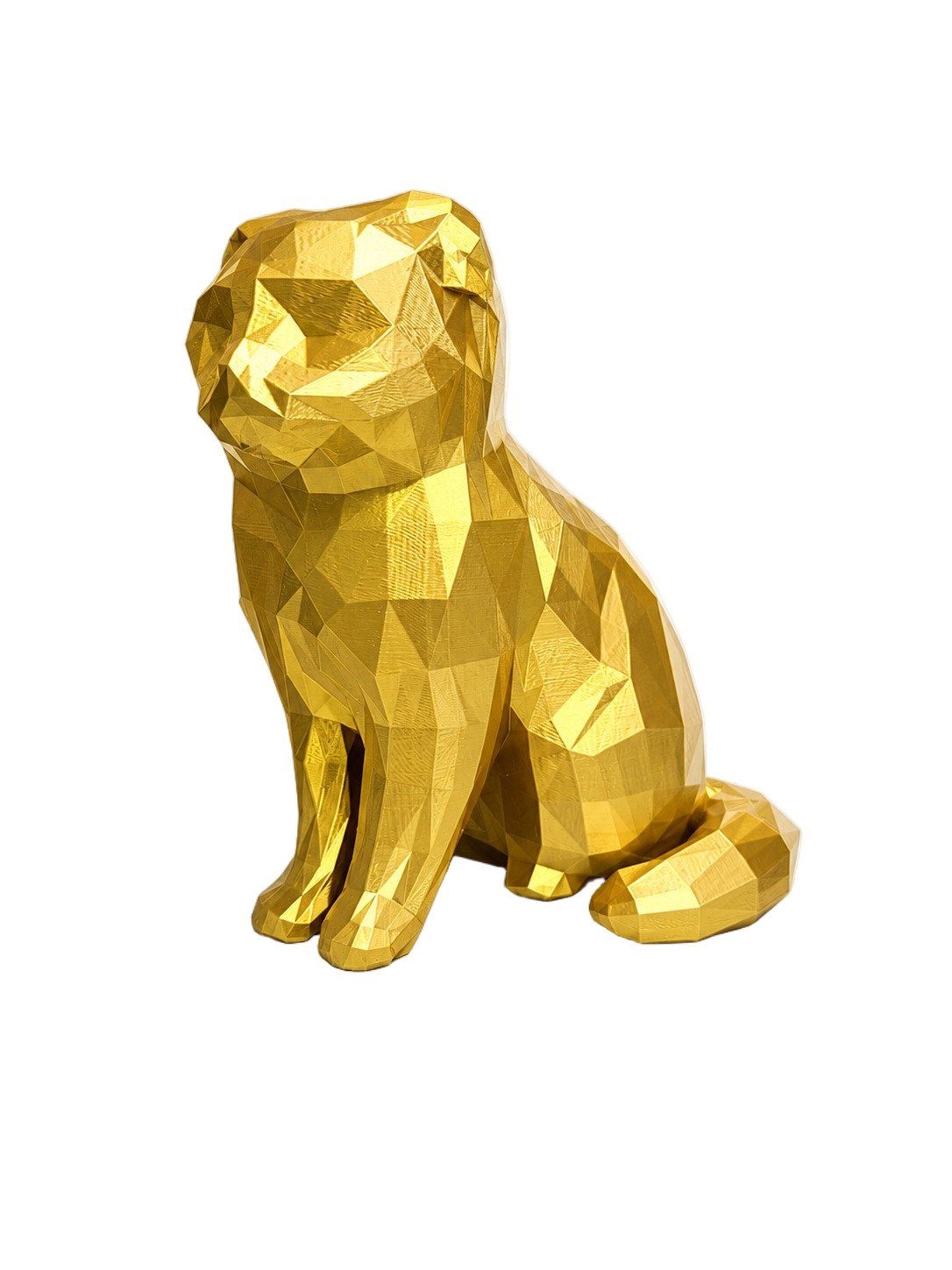 Gold Scottish Fold Cat Pet Urn