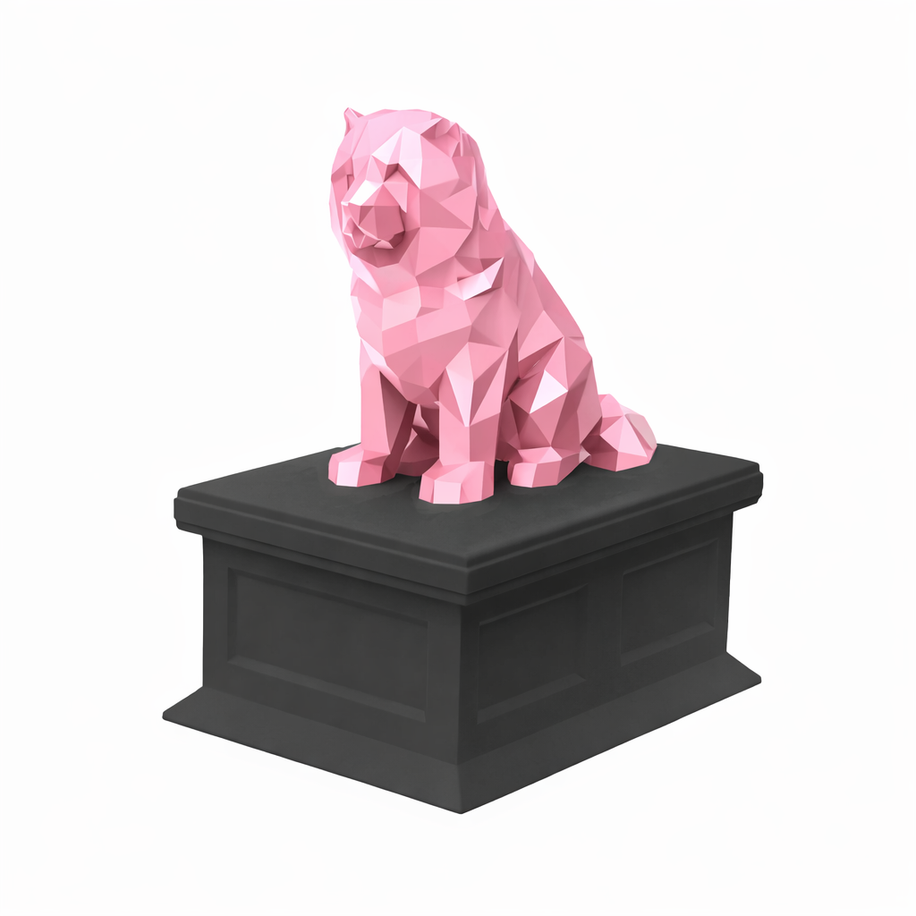 black vault pink chow chow pet urn