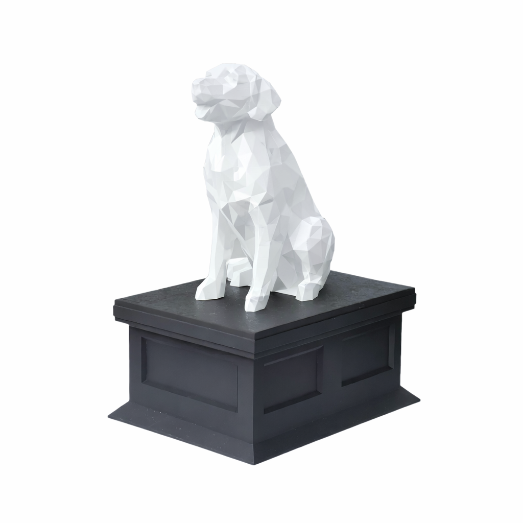 black vault white golden retriever pet urn