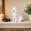 White Shetland Shephard custom Pet Urn