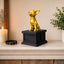 black vault gold Chihuahua custom pet urn