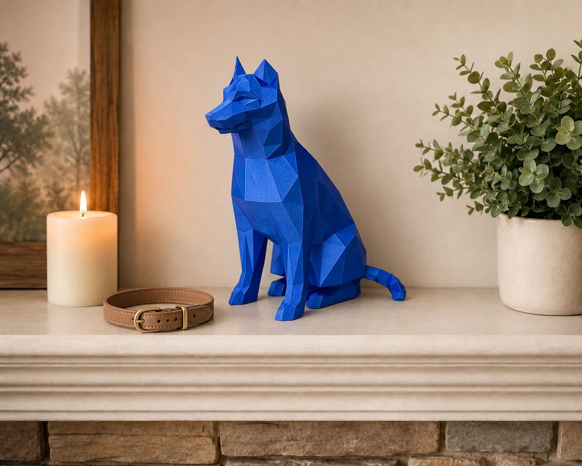 Blue Husky custom Pet Urn