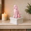 white vault pink poodle custom pet urn