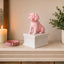 white vault pink maltese custom pet urn