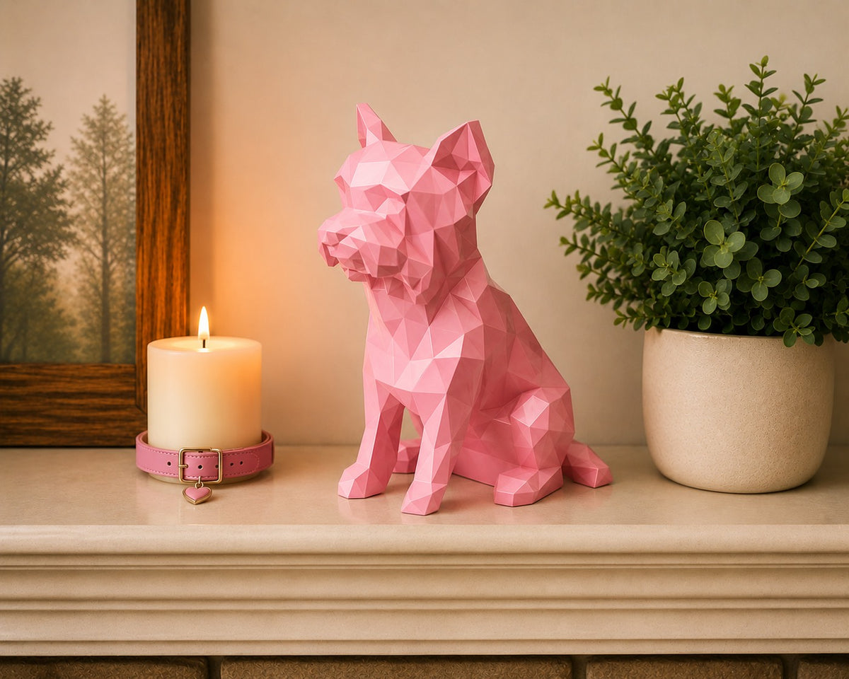 Pink Yorkshire Terrier custom Pet Urn