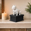 Black Vault White American Bulldog Custom Pet Urn