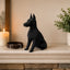 Black Mini-Doberman custom Pet Urn