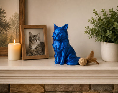 blue Maine Coon Cat Pet Capsule custom Urn