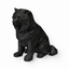 Black Chow Chow Pet Urn