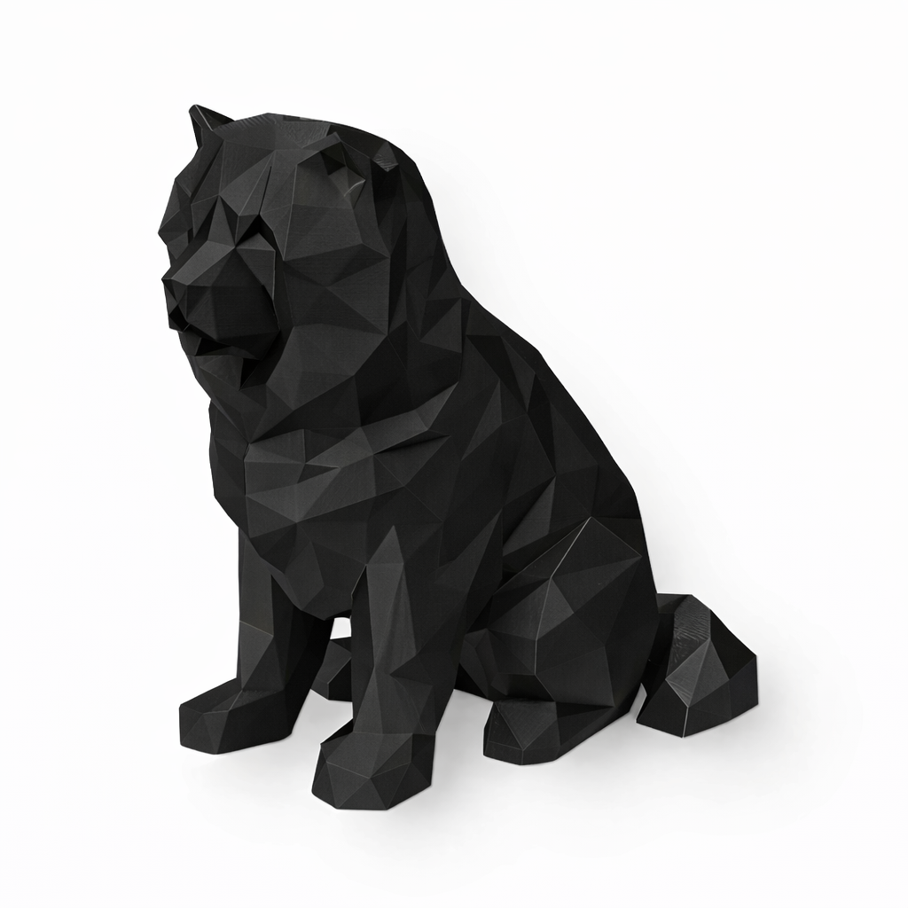 Black Chow Chow Pet Urn