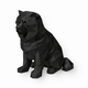 Black Chow Chow Pet Urn