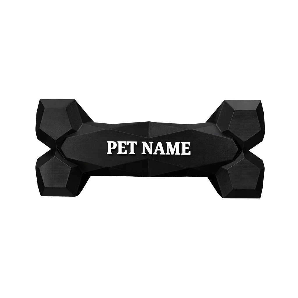 Black Dog Bone Pet Urn