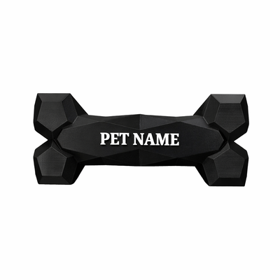 Black Dog Bone Pet Urn