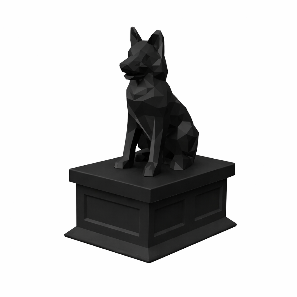 black vault black german shepherd pet urn