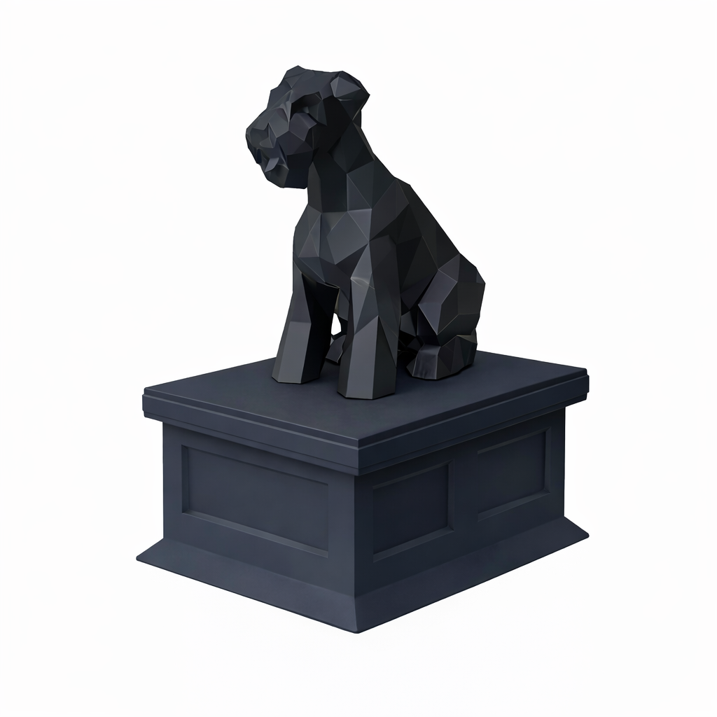 black vault black Schnauzer pet urn