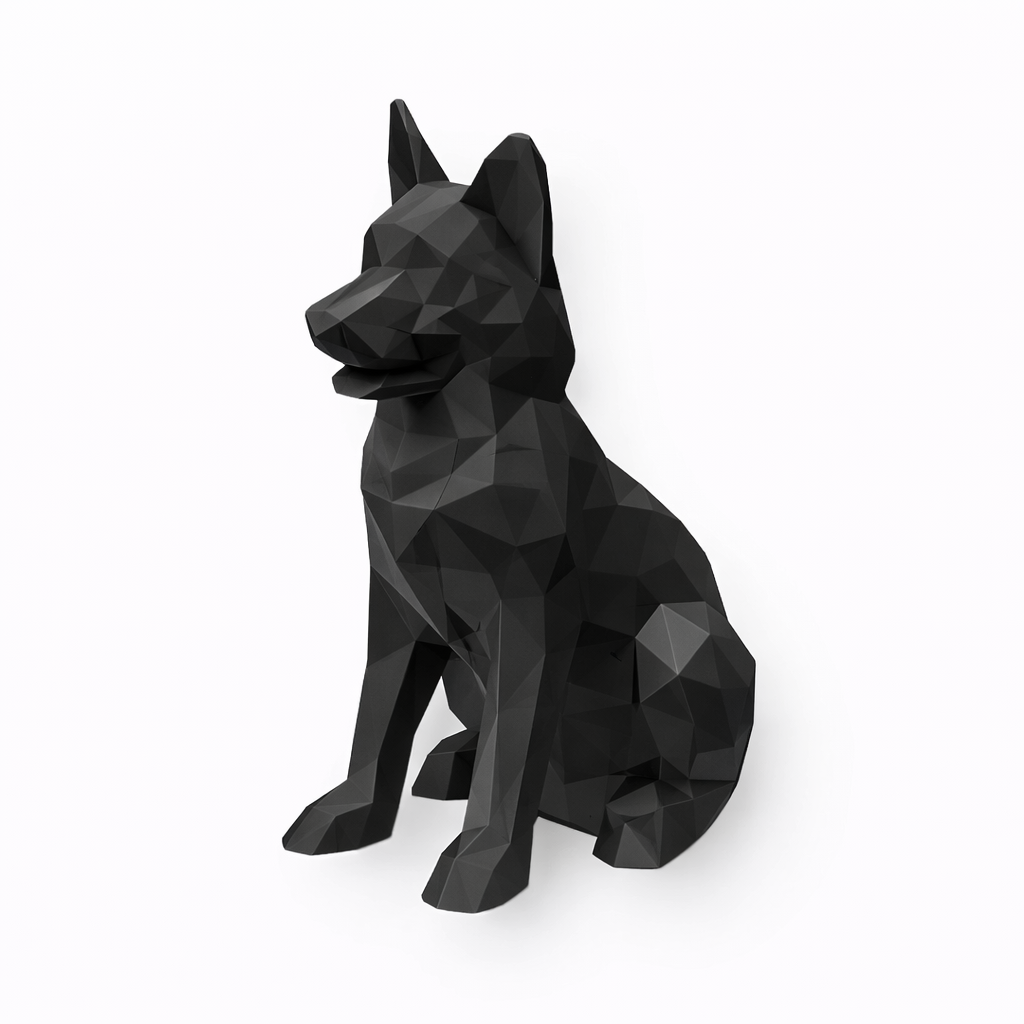 Black German Shepherd Pet Urn