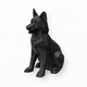 Black German Shepherd Pet Urn