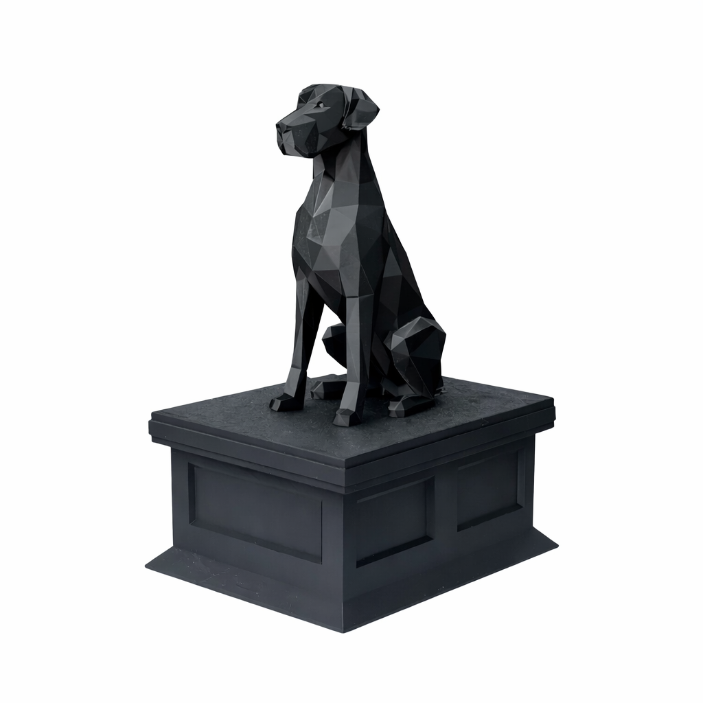 black vault black great dane pet urn