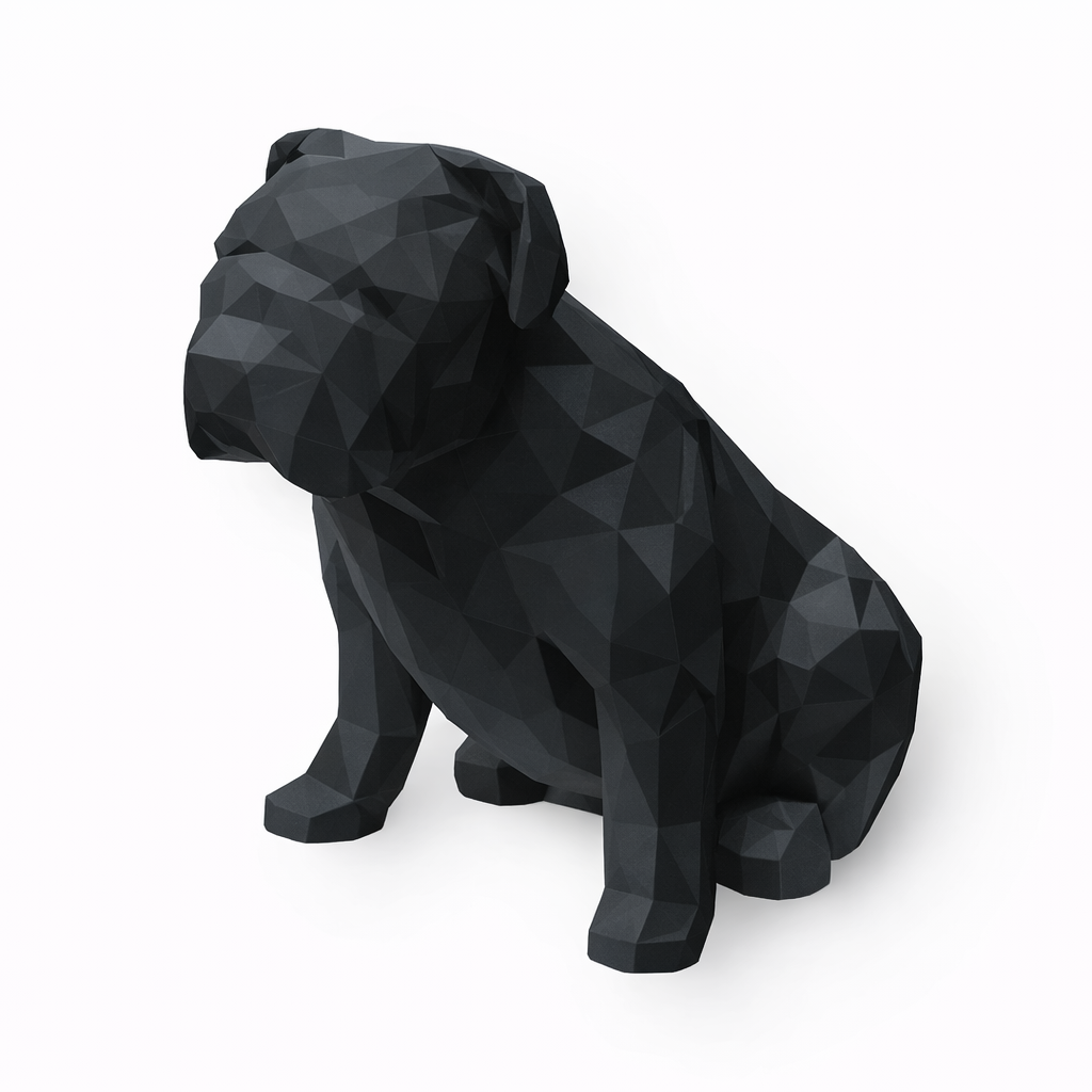 Black English Bulldog Pet Urn