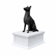 white Vault Black Belgian Malinois Pet Urn