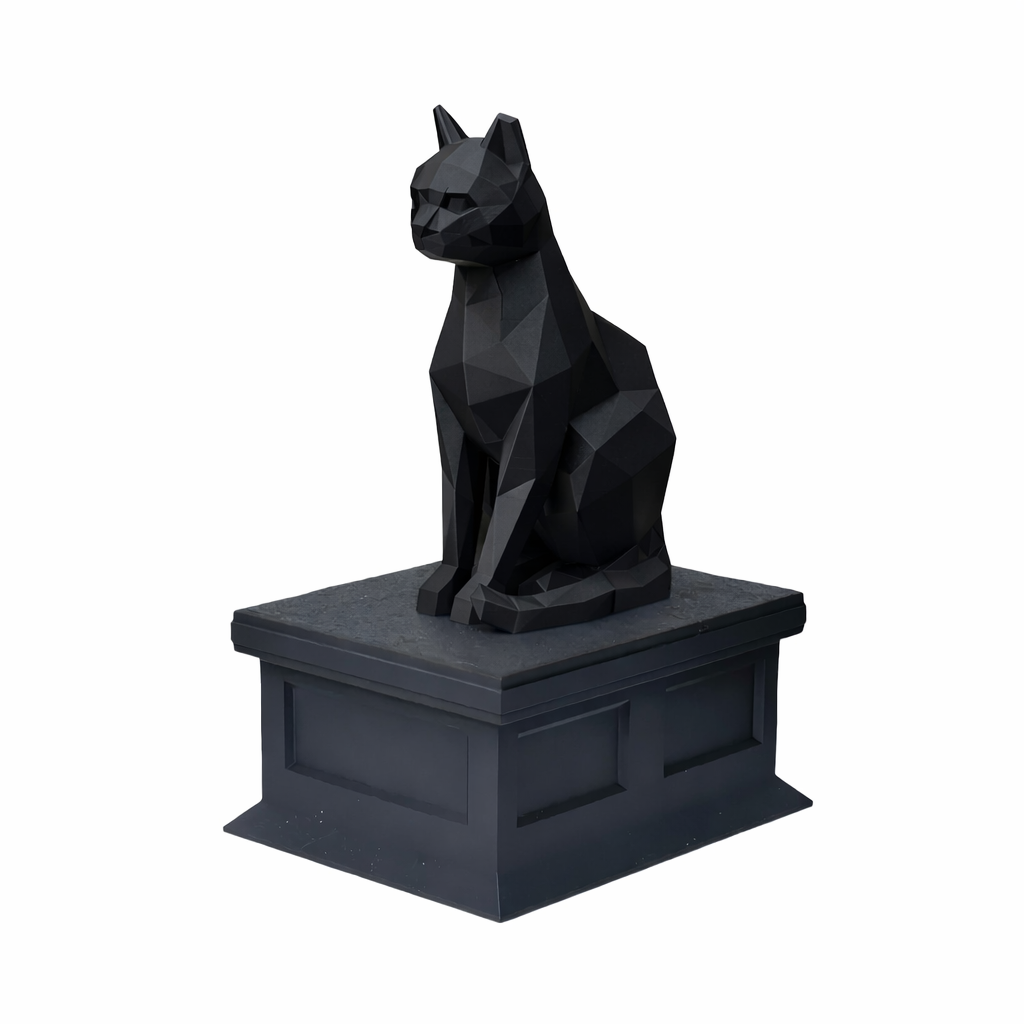 black vault black cat pet urn