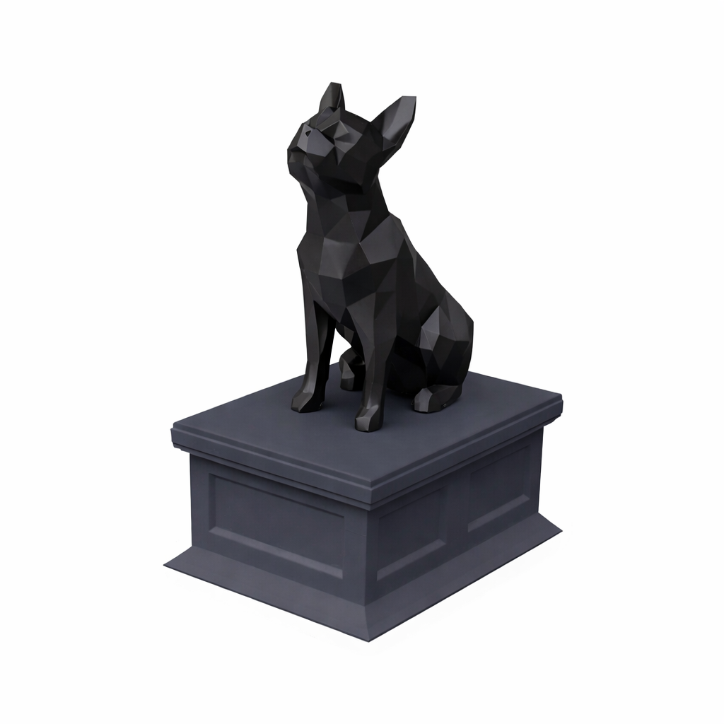 black vault black Boston Terrier Pet Urn