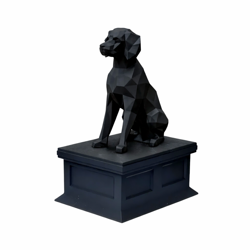 black vault black brittany spaniel pet urn