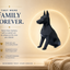 Black Mini-Doberman Custom Pet Urn