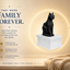 white vault black cat custom pet urn