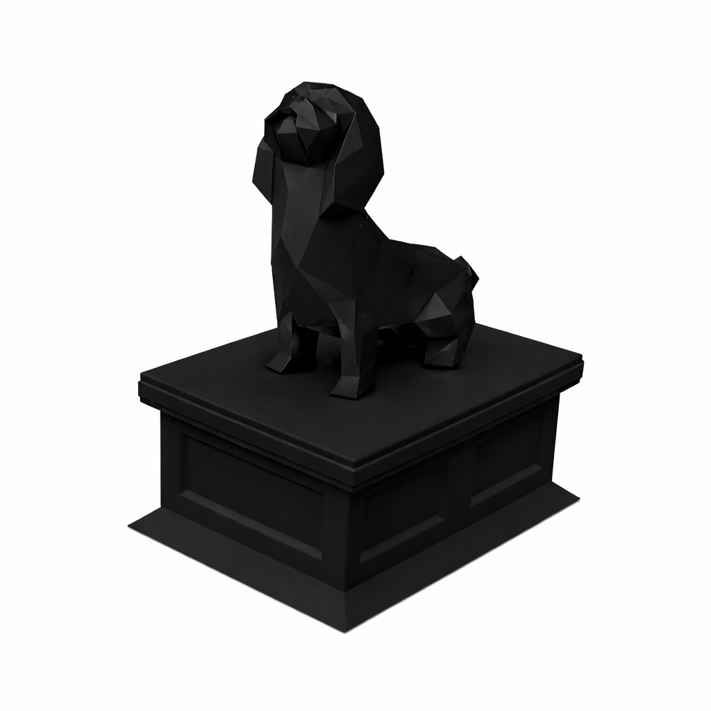 black vault black Shih Tzu pet urn