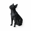 Black Boston Terrier Pet Urn