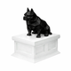 White Vault black American Bulldog Pet Urn