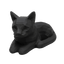 black Cat laying Pet Capsule Urn