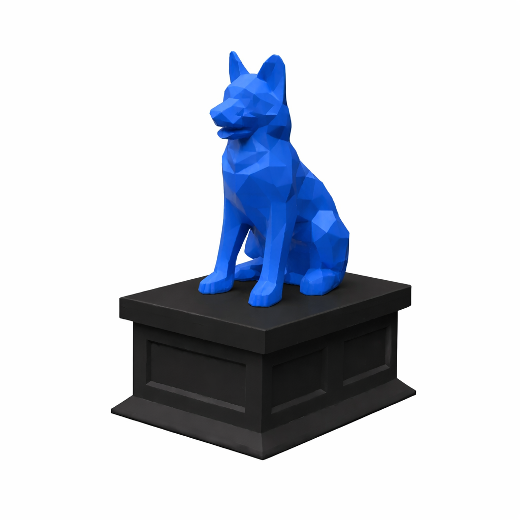 black vault blue german shepherd pet urn