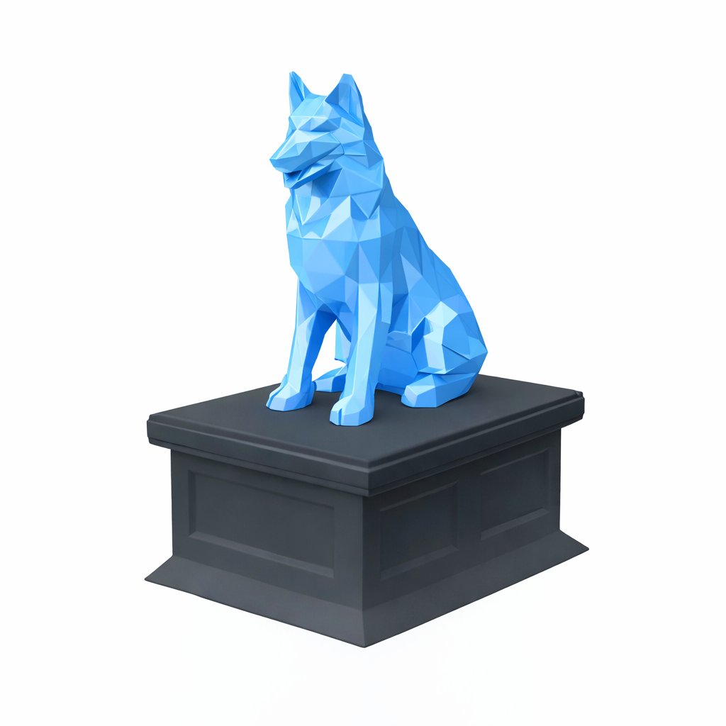 black vault blue Shetland Shepherd pet urn