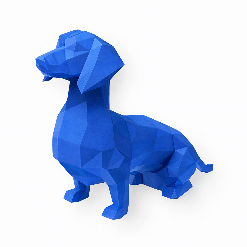 Blue Dachshund Pet Urn