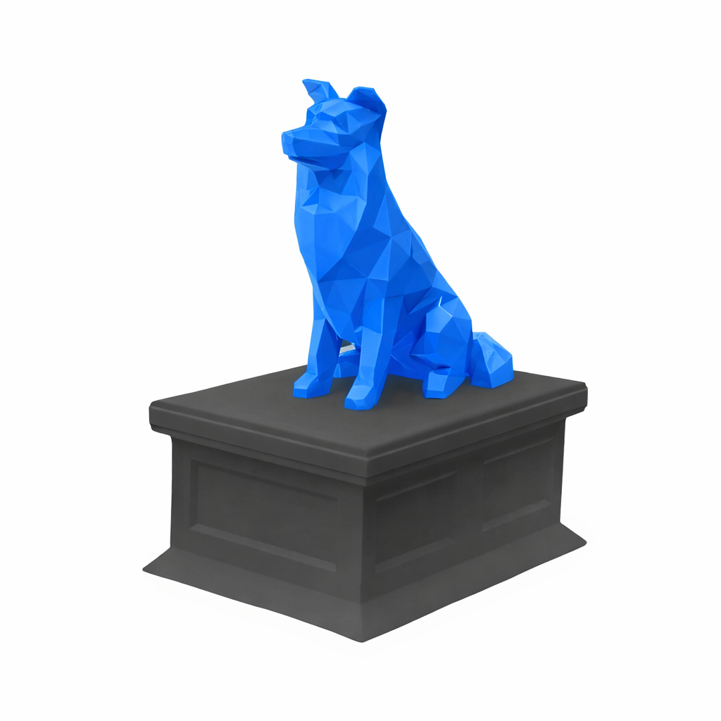 black vault blue border collie pet urn