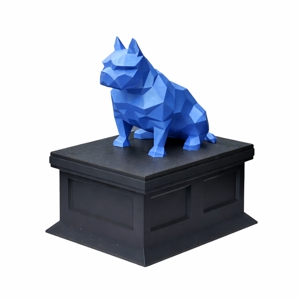 Black Vault Blue American Bulldog Pet Urn