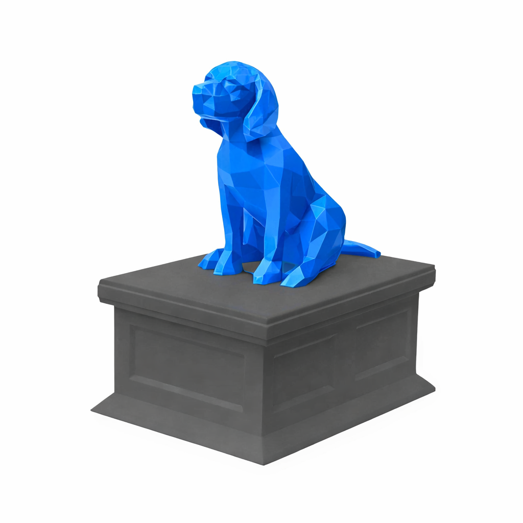 Blue Beagle Black Vault Pet Urn